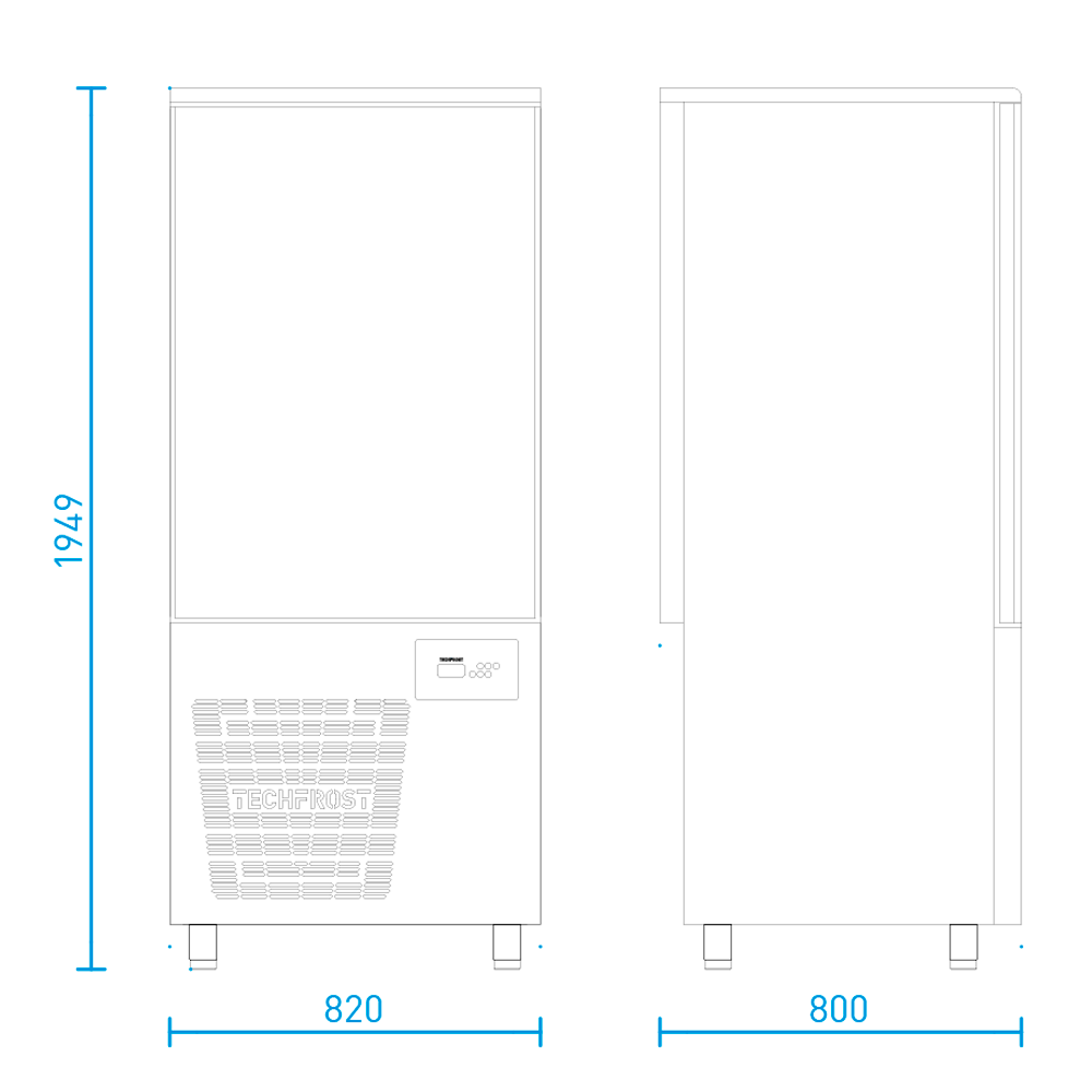 Abatidor de Temperatura Línea Entry Modelo E15